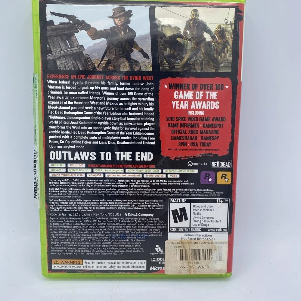 Red Dead Redemption: Game of the Year Edition (Microsoft Xbox 360/ One)
